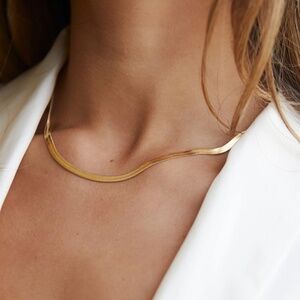Atolea Kauai Gold Herringbone Choker Necklace